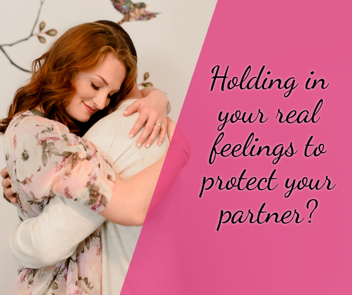 Holding in your real feelings to protect your partner