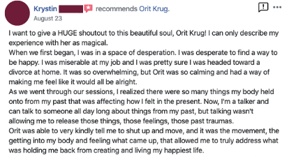 Orit Krug reviews